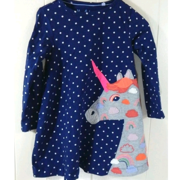 Mini Boden Other - Mini Boden Unicorn Applique Embroidered Dress